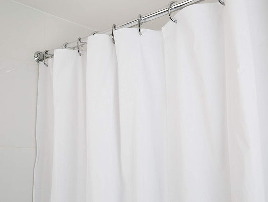 Croydex Shower Curtain PVC Plain White