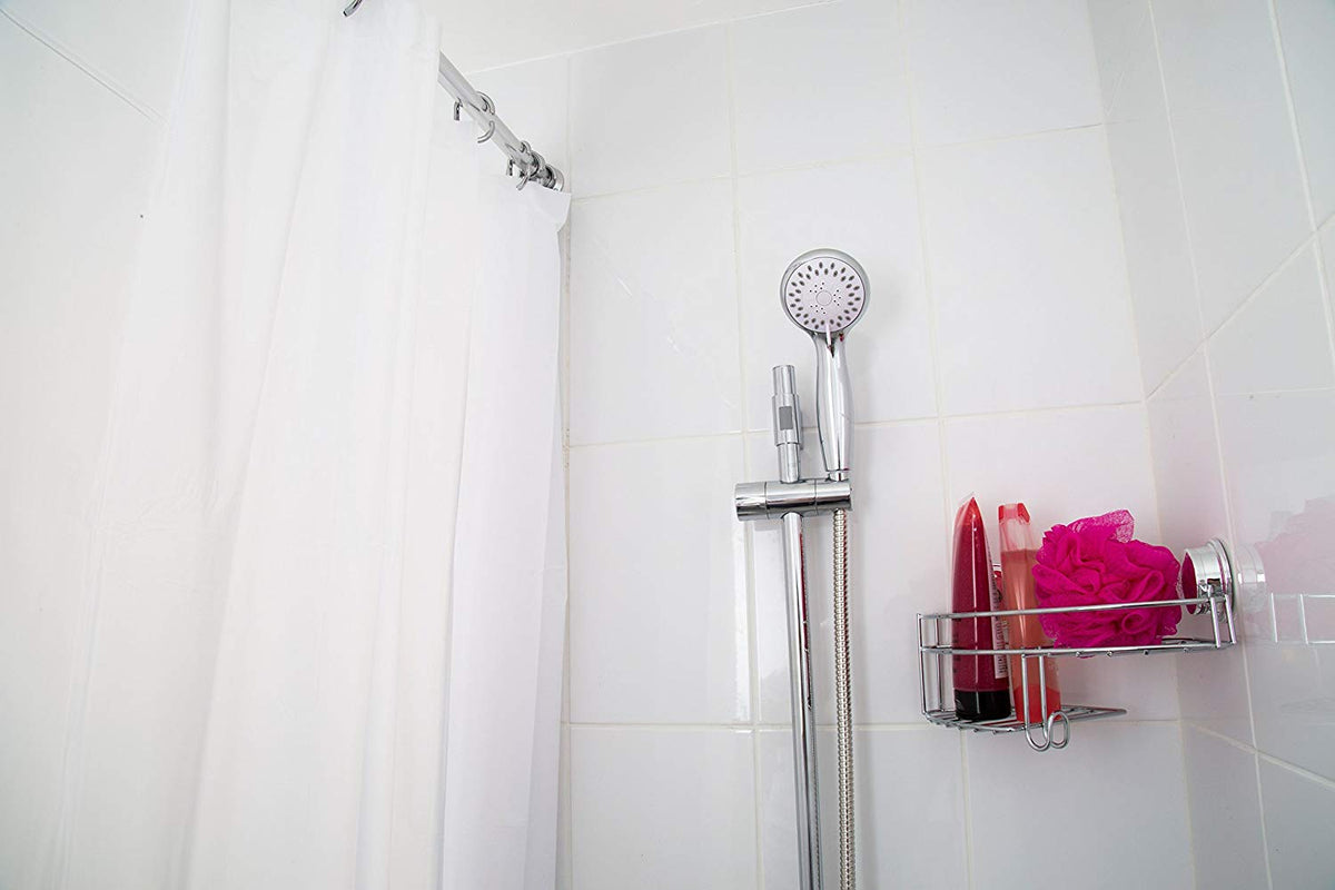 Croydex Shower Curtain PVC Plain White