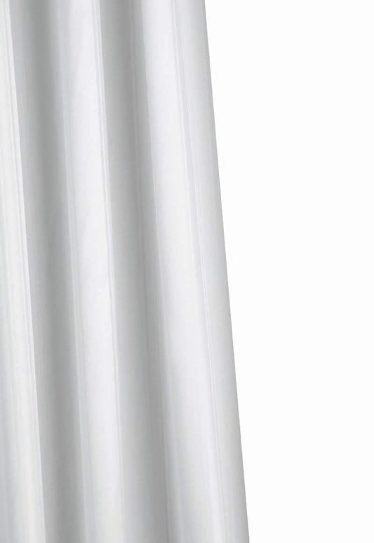 Croydex Shower Curtain Cling-Resistant Textile Plain White