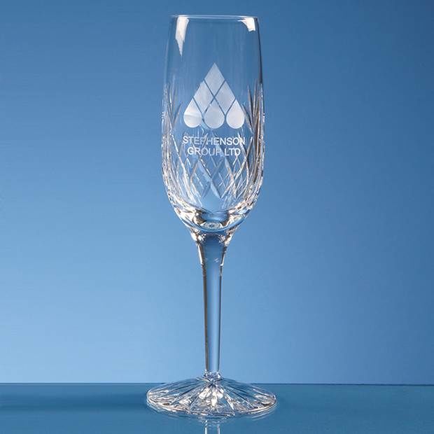 Crystal Galleries 180ml Blenheim Lead Crystal Panel Champagne Flute