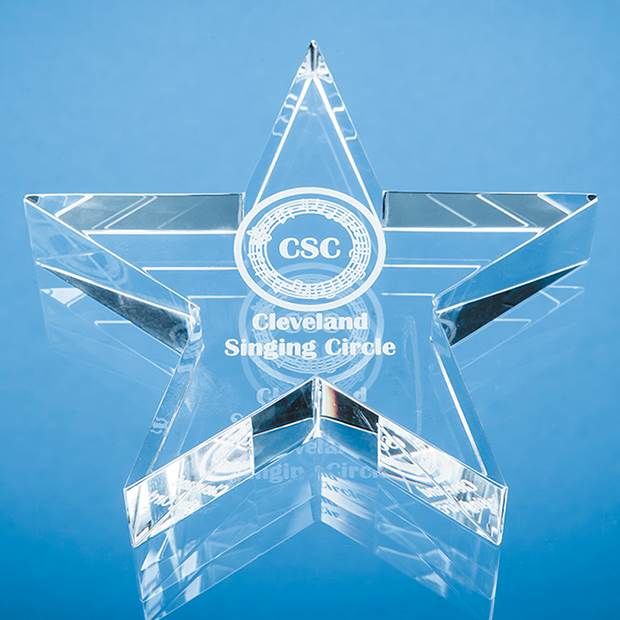 Crystal Galleries 10.5cm Optical Crystal Star Paperweight