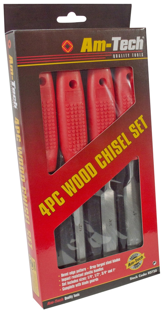 Amtech 4 Piece Wood Chisel Set