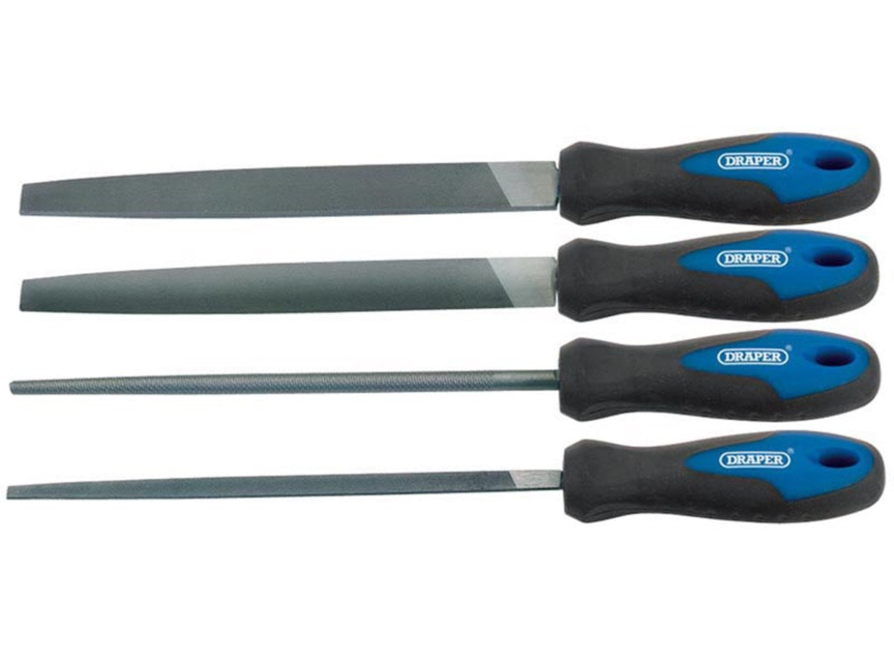 Draper 4 Piece 200mm Soft Grip Engineers File Set