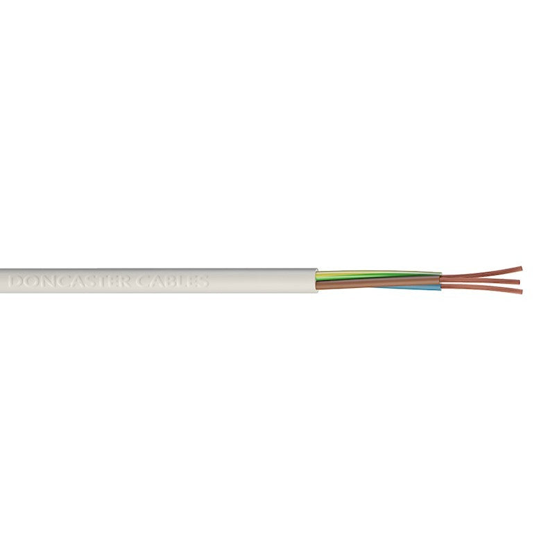 Jegs Cable Round White 1mm 3-Core