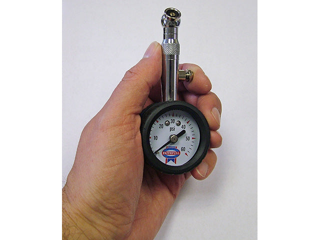 Faithfull Tyre Pressure Dial Gauge 60PSI