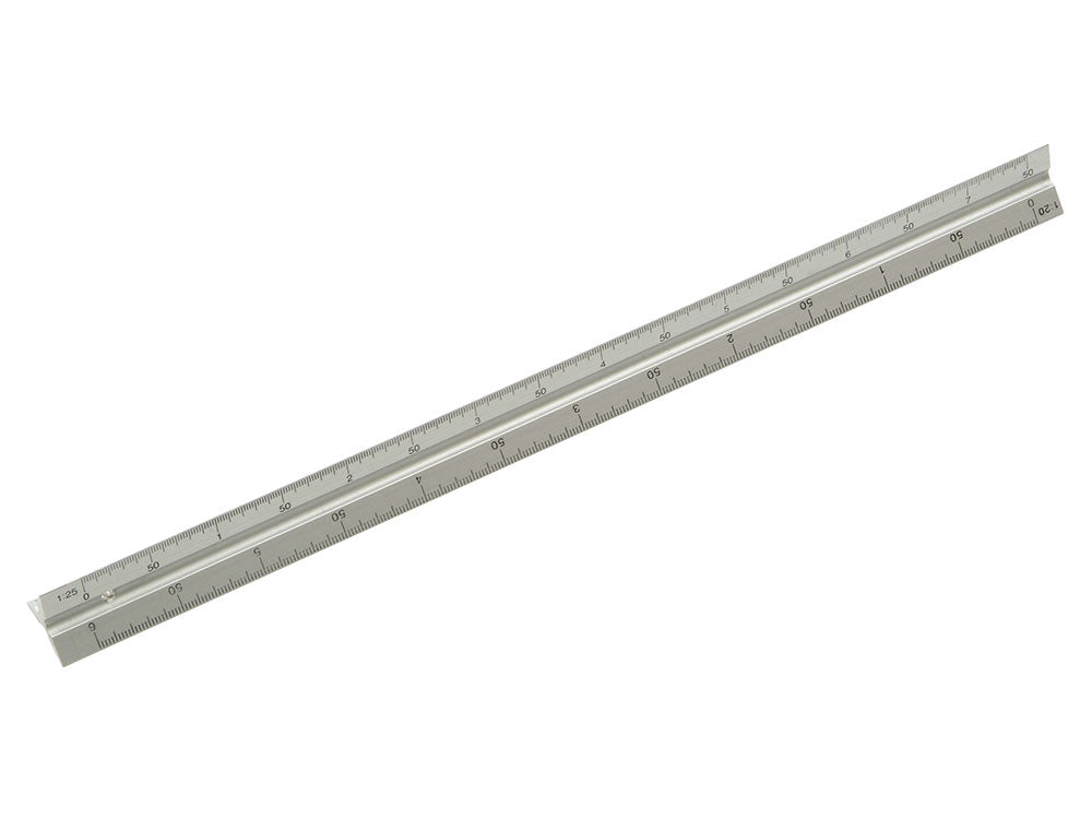 Faithfull Aluminium Scale Rule 300mm Triangle