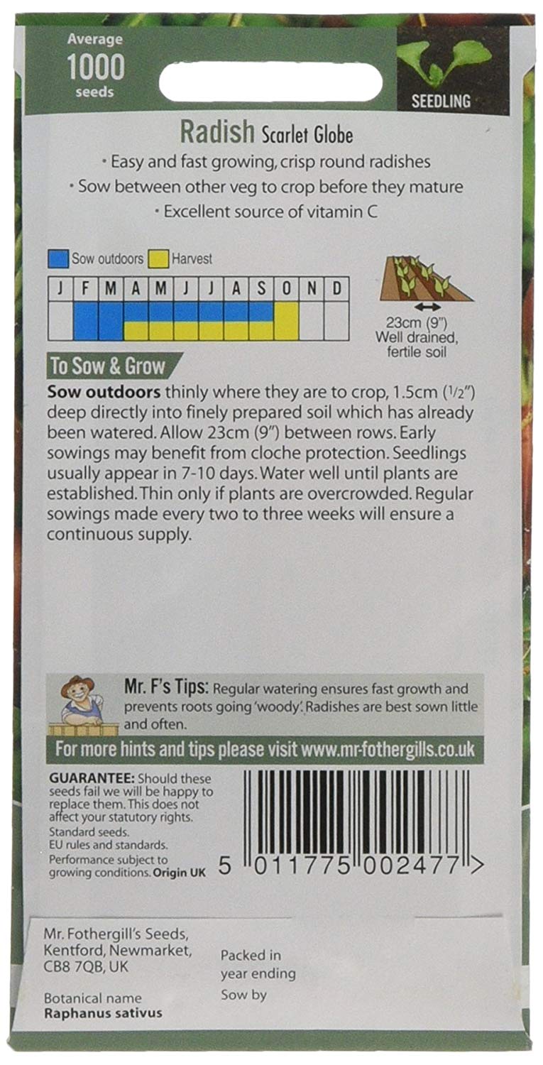 Mr.Fothergill's Radish Scarlet Globe Seeds
