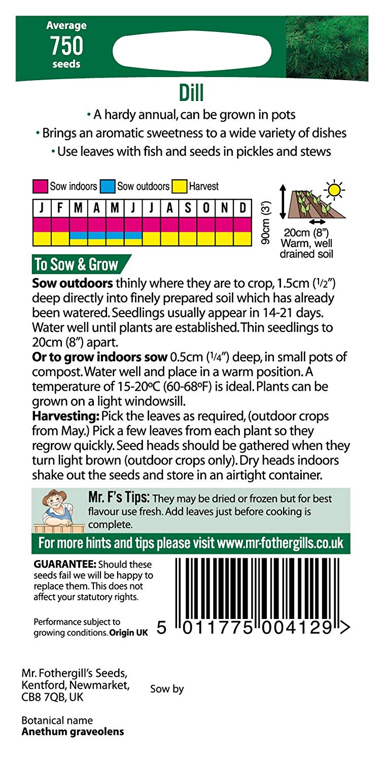 Mr.Fothergill's Dill Herb Seeds