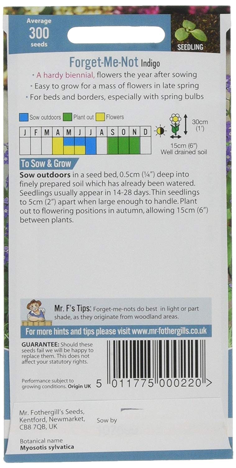Mr.Fothergill's Forget Me Not Indigo Flower Seeds