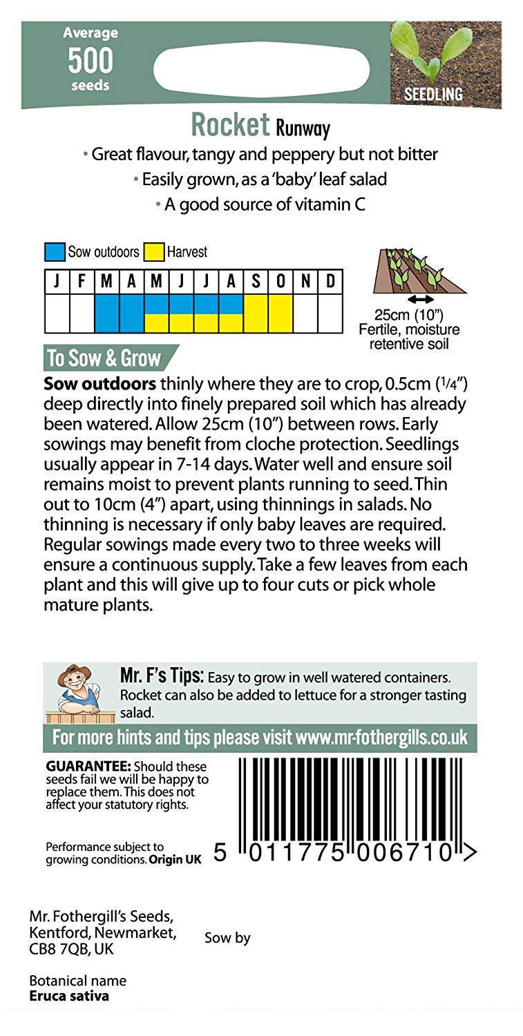Mr.Fothergill's Rocket Runway Seeds