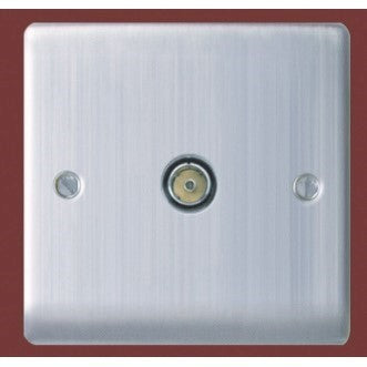 BG Nexus 1 Gang Co-Axial Socket Brushed St/Steel