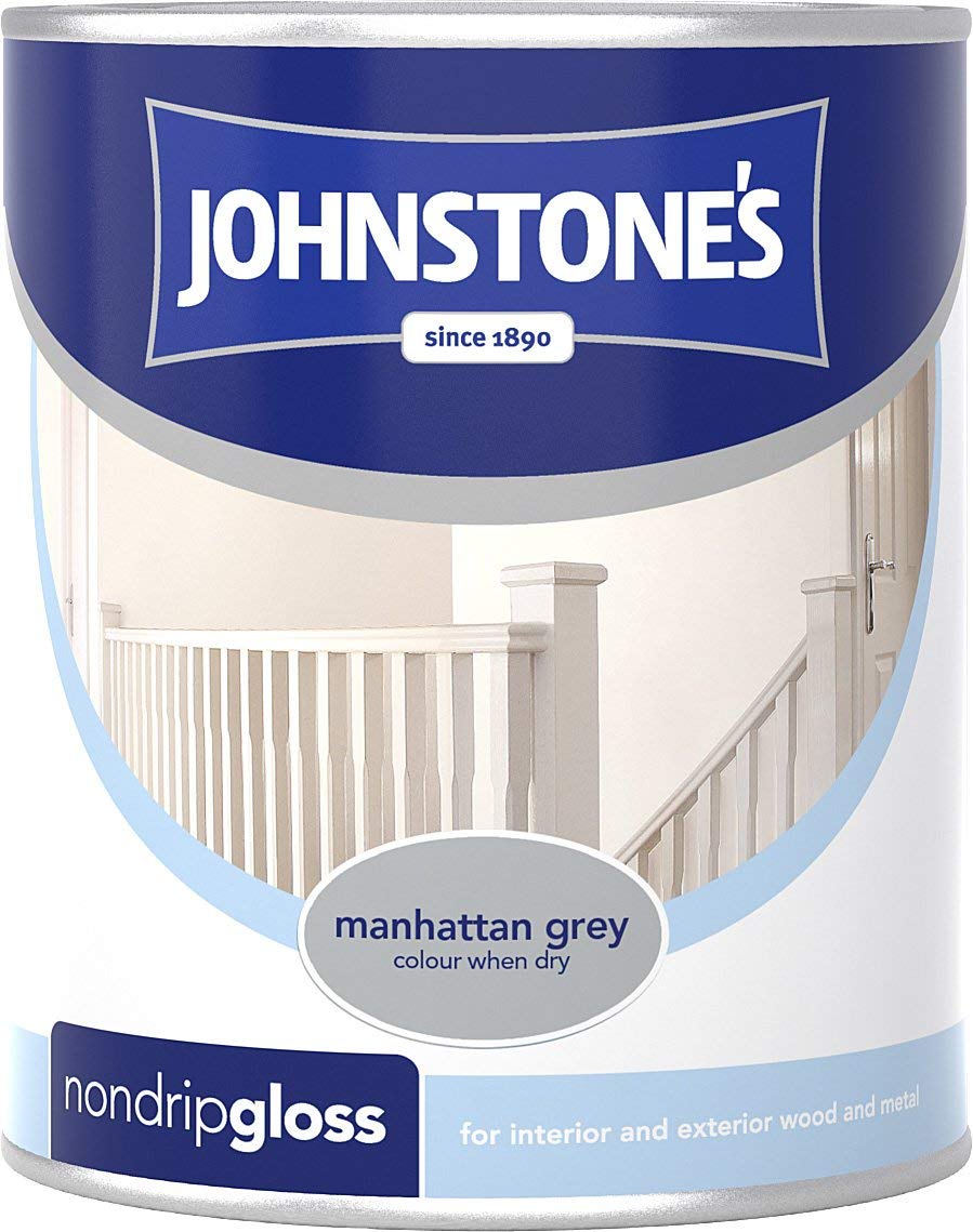 Johnstone's Paint Non Drip Gloss 750ml Manhattan Grey