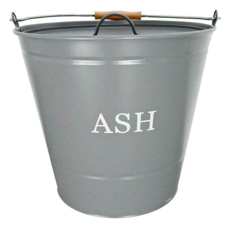 Ash Bucket With Lid - Grey
