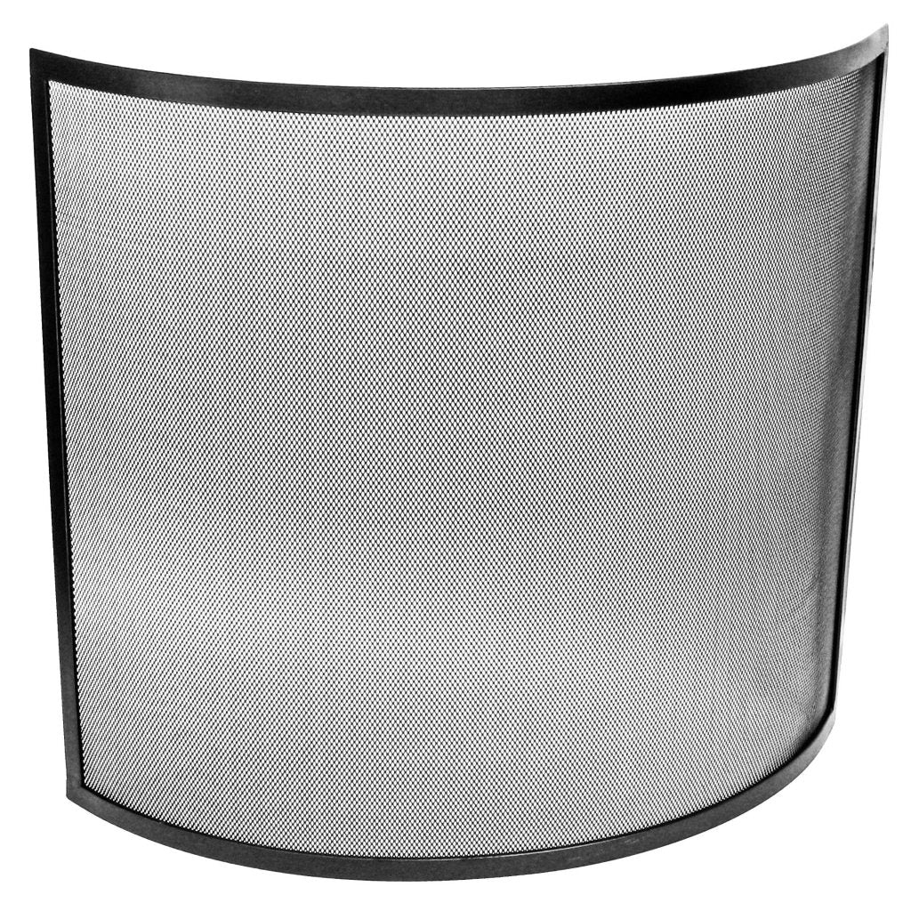 Manor Reproductions Curved Fire Guard - Black