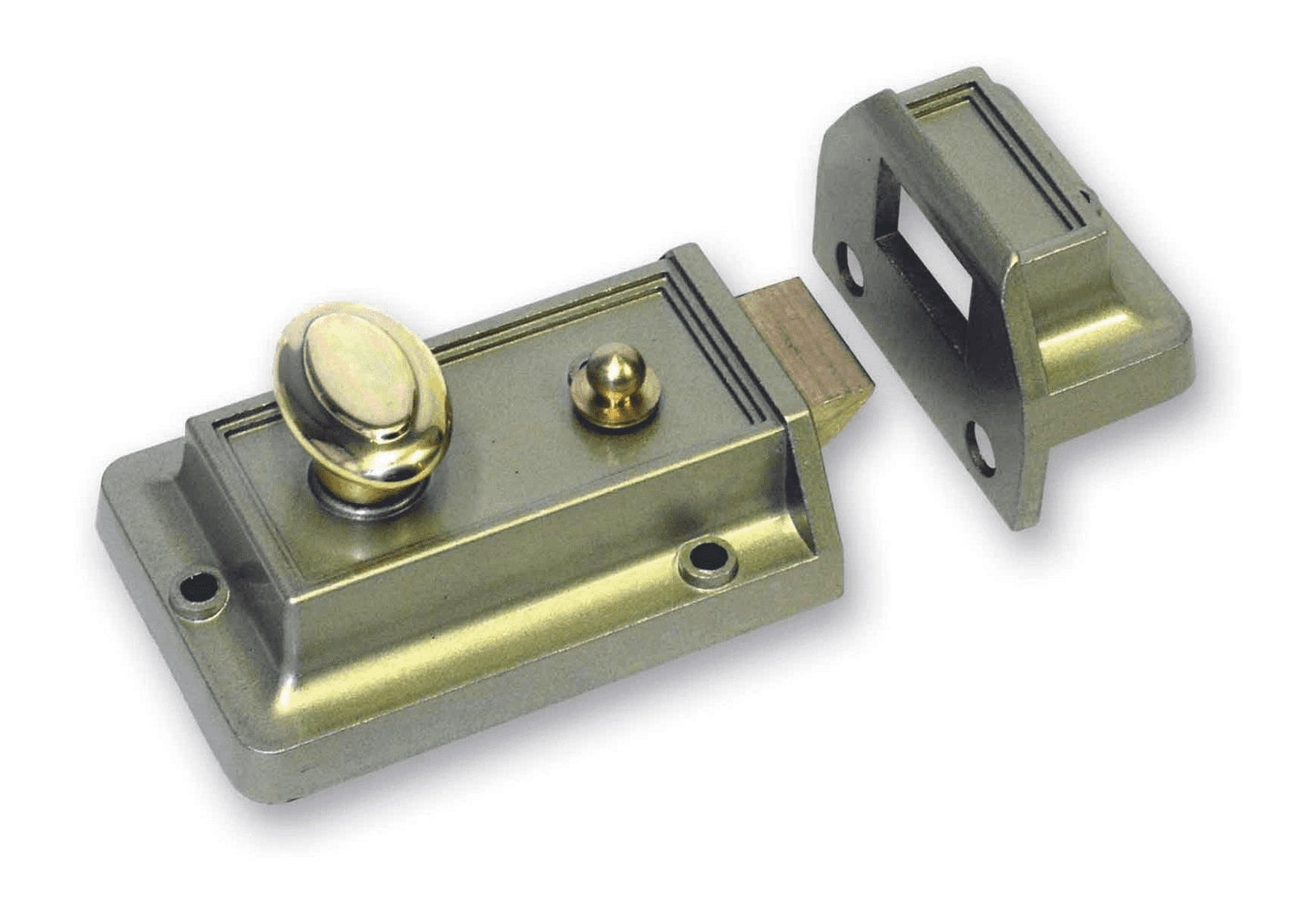 Sterling Hardware Nightlatch Set Standard Champagne Finish 60mm