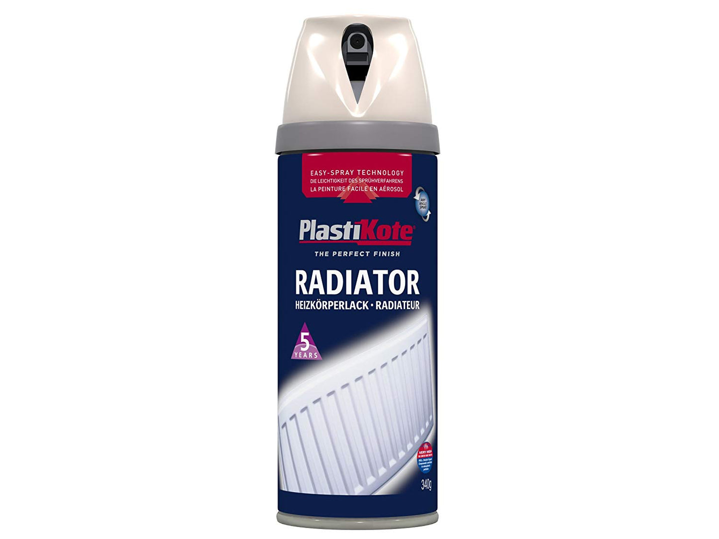 Plastikote Radiator Spray Paint 400ml Magnolia