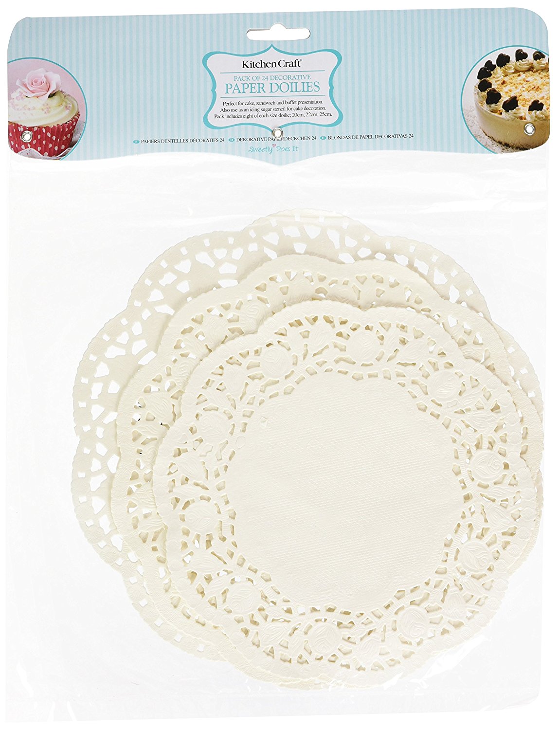 KitchenCraft Kitchen Craft White Paper Doilies Pack of 24