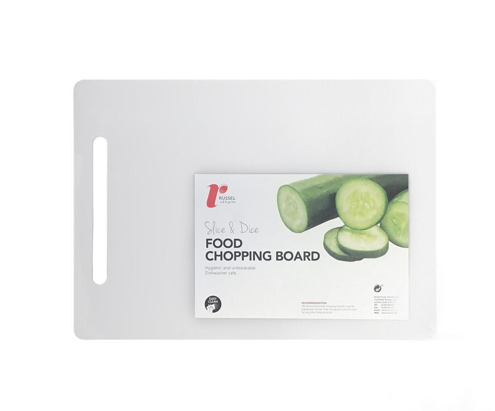 Chef Aid Chopping Board White Polyethylene Reversible 35 x 24.5 x 1mm