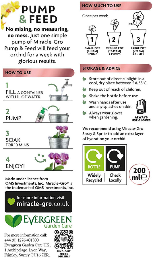 Miracle-Gro Pump & Feed for Orchids 200ml
