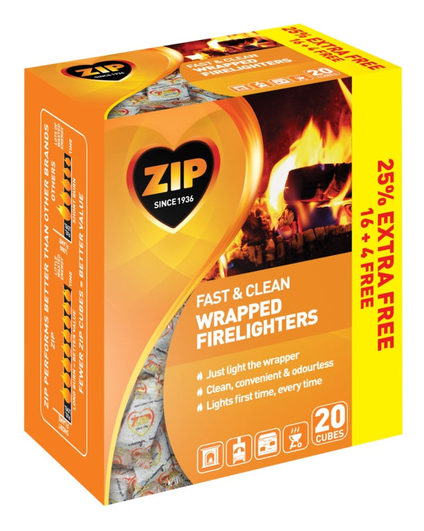 Zip Fast & Clean Wrapped Firelighters