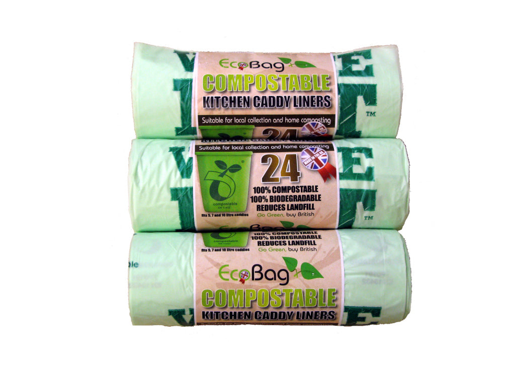 Ecobag Compostable Caddy Liners 10 Litre Pack 24