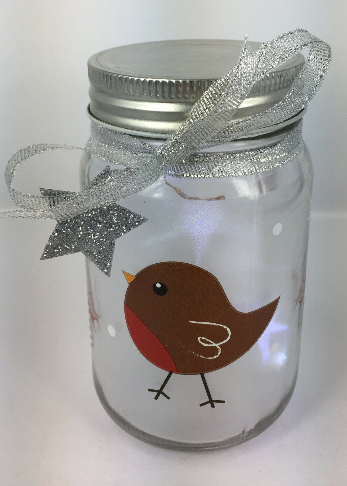 Premier Decorations Lit Glass Character Jar 13.5cm