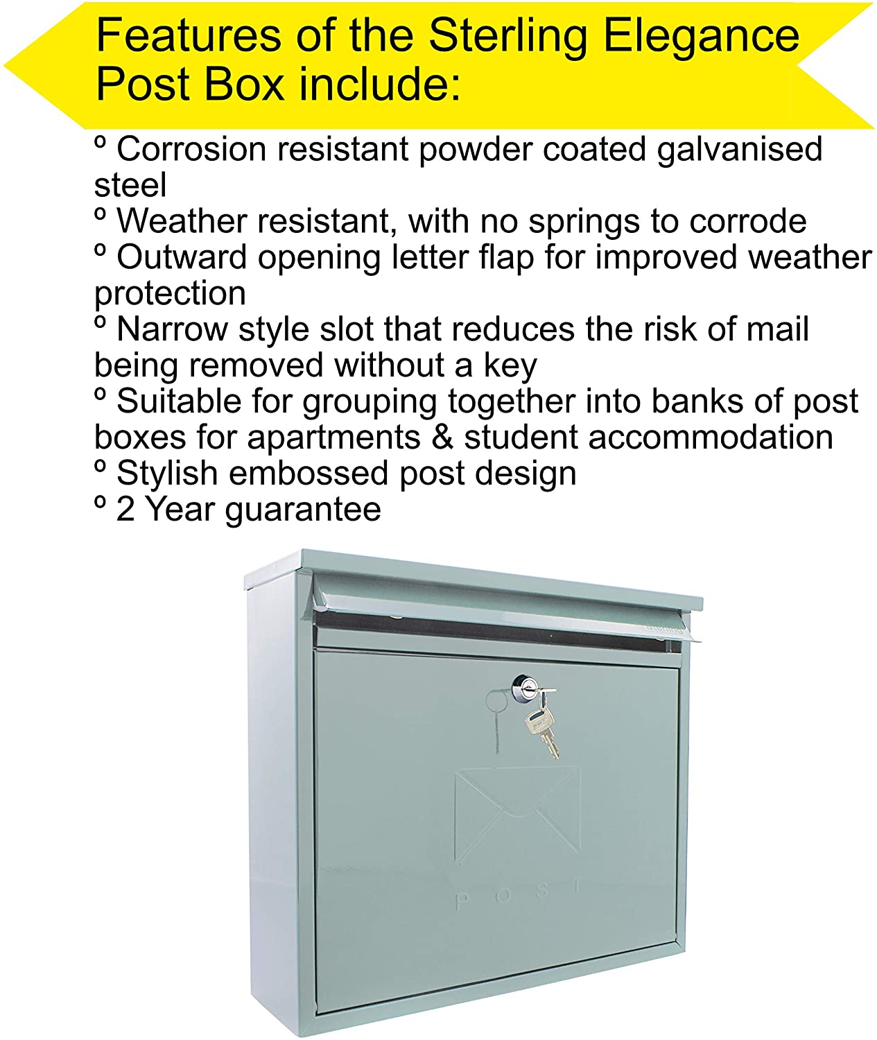 Sterling Hardware Elegance Post Box Chartwell Green