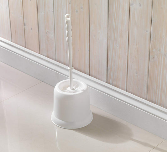Addis Toilet Brush Round with Open Holder - Plastic - White