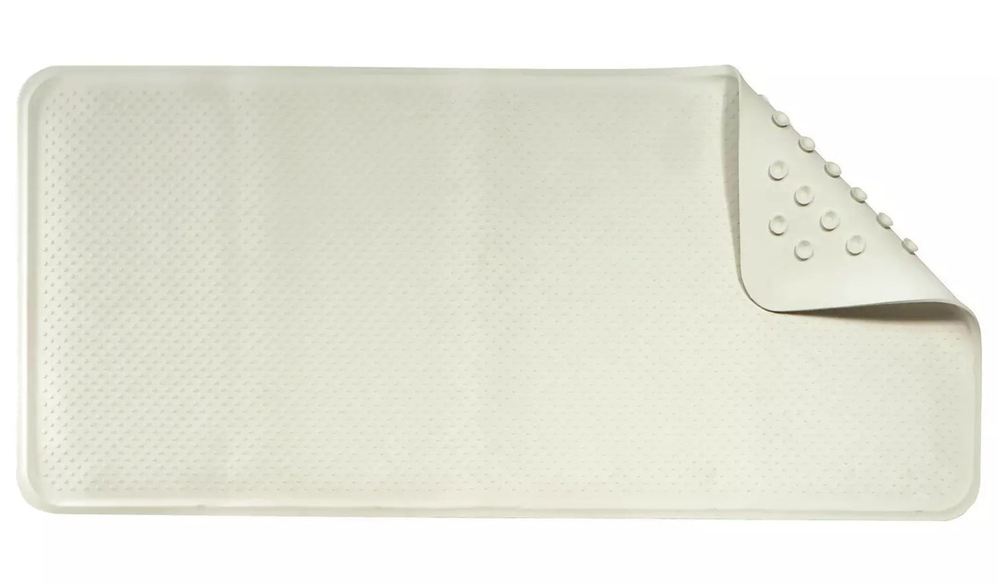 Croydex Rubber Bath Mat Slip Resistant White 74 x 34cm