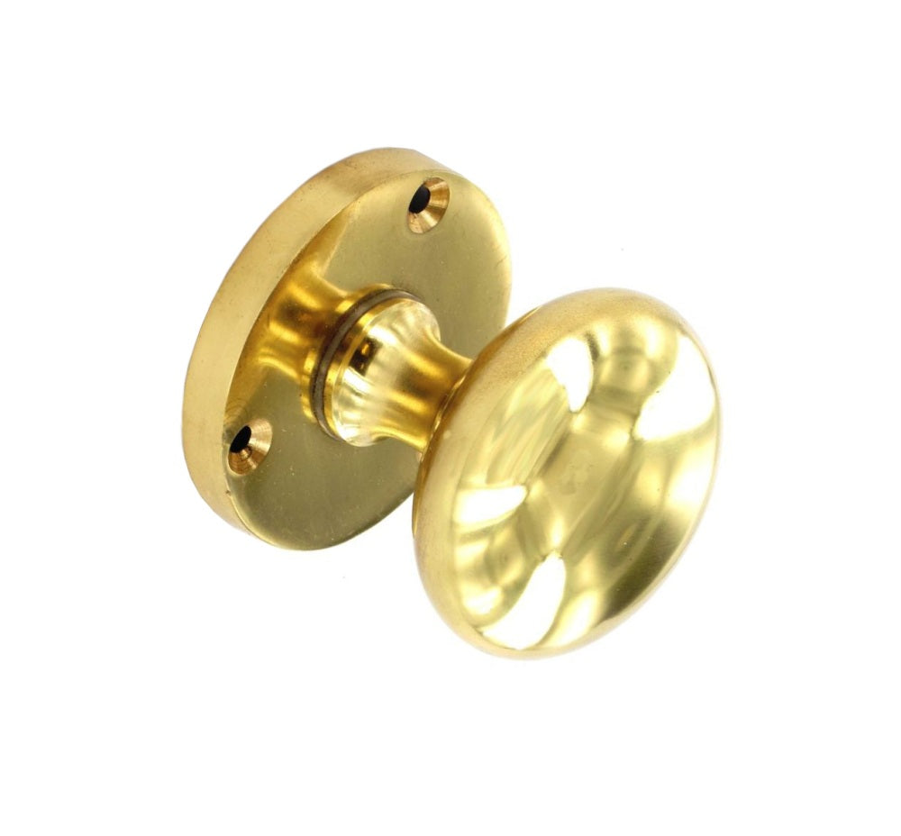 Securit Victorian Mortice Knobs Brass 60mm Pair