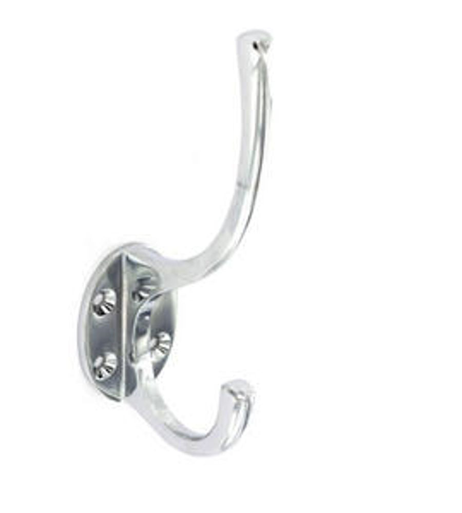 Securit Hat & Coat Hook Chrome 125mm