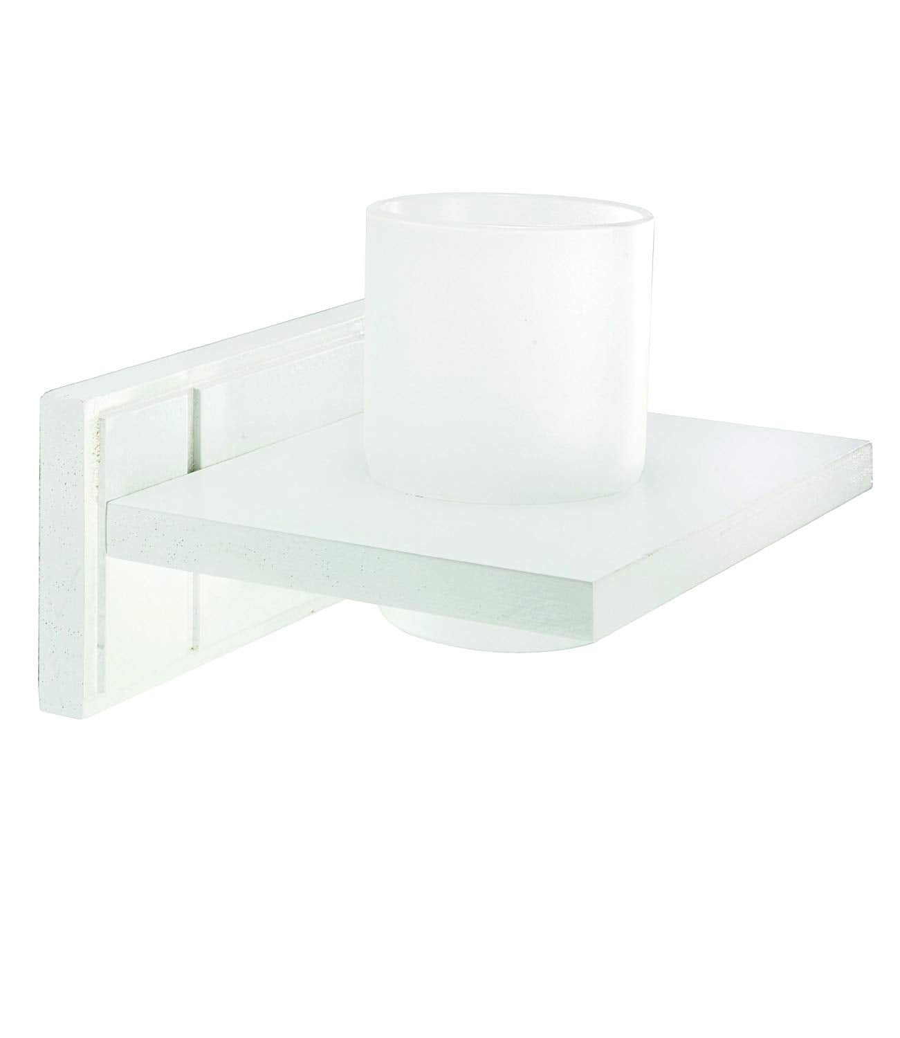 Croydex Maine Tumbler and Holder FSC MDF White Wood