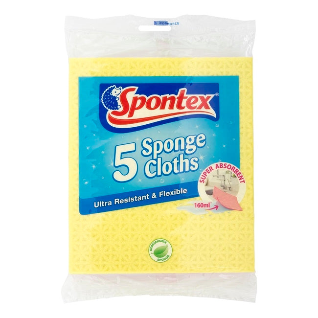 Spontex 5 Sponge Cloths