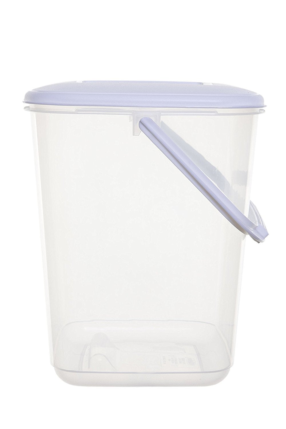 Whitefurze Clear Plastic Food Canister with Handle 10 Litre