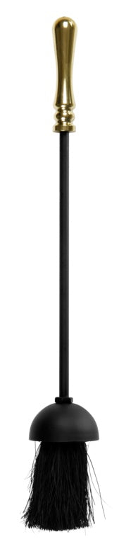 Hearth & Home Black Companion Set with Round Base & Brass Handles 5-Piece 19"