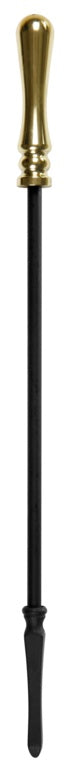 Hearth & Home Black Companion Set with Round Base & Brass Handles 5-Piece 19"