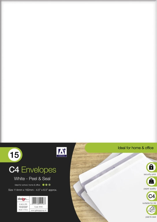 Anker White Envelopes C4 Pack 15