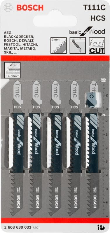 Jigsaw blade T111C Basic for Wood