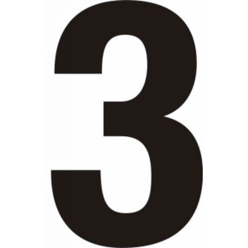 Self Adhesive Black Vinyl Numbers