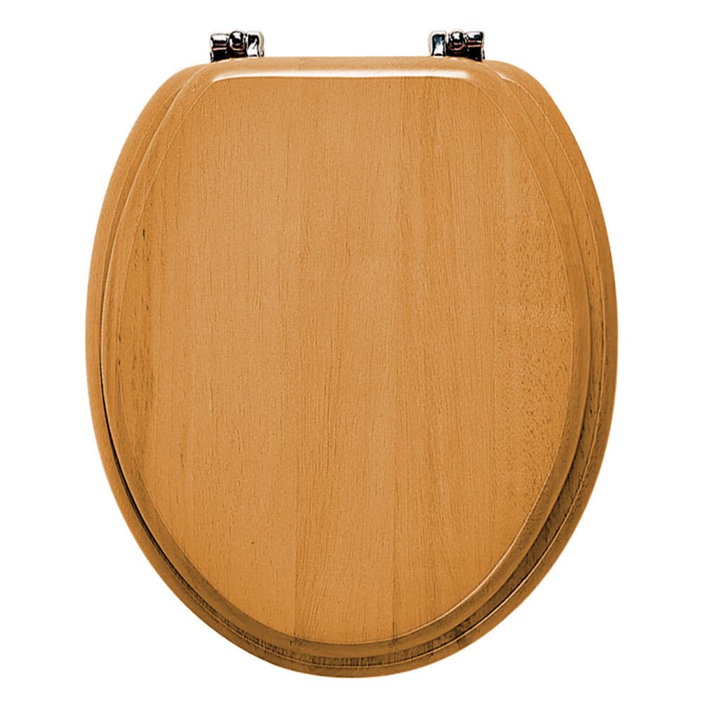 Toilet Seat Solid Wood - Antique Pine
