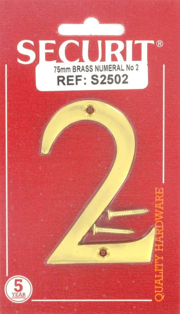 Brass Numeral 75mm