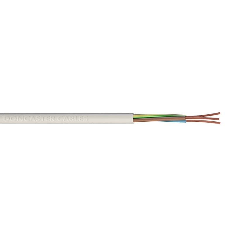 Cable Round White 1mm 3-Core
