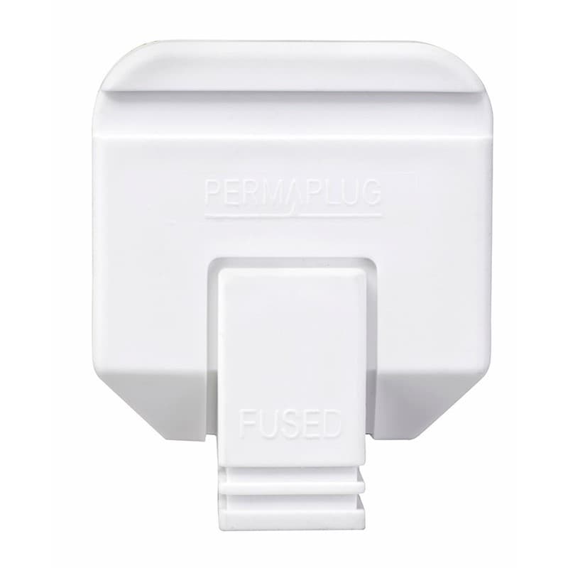 13 Amp Rubber Plug White