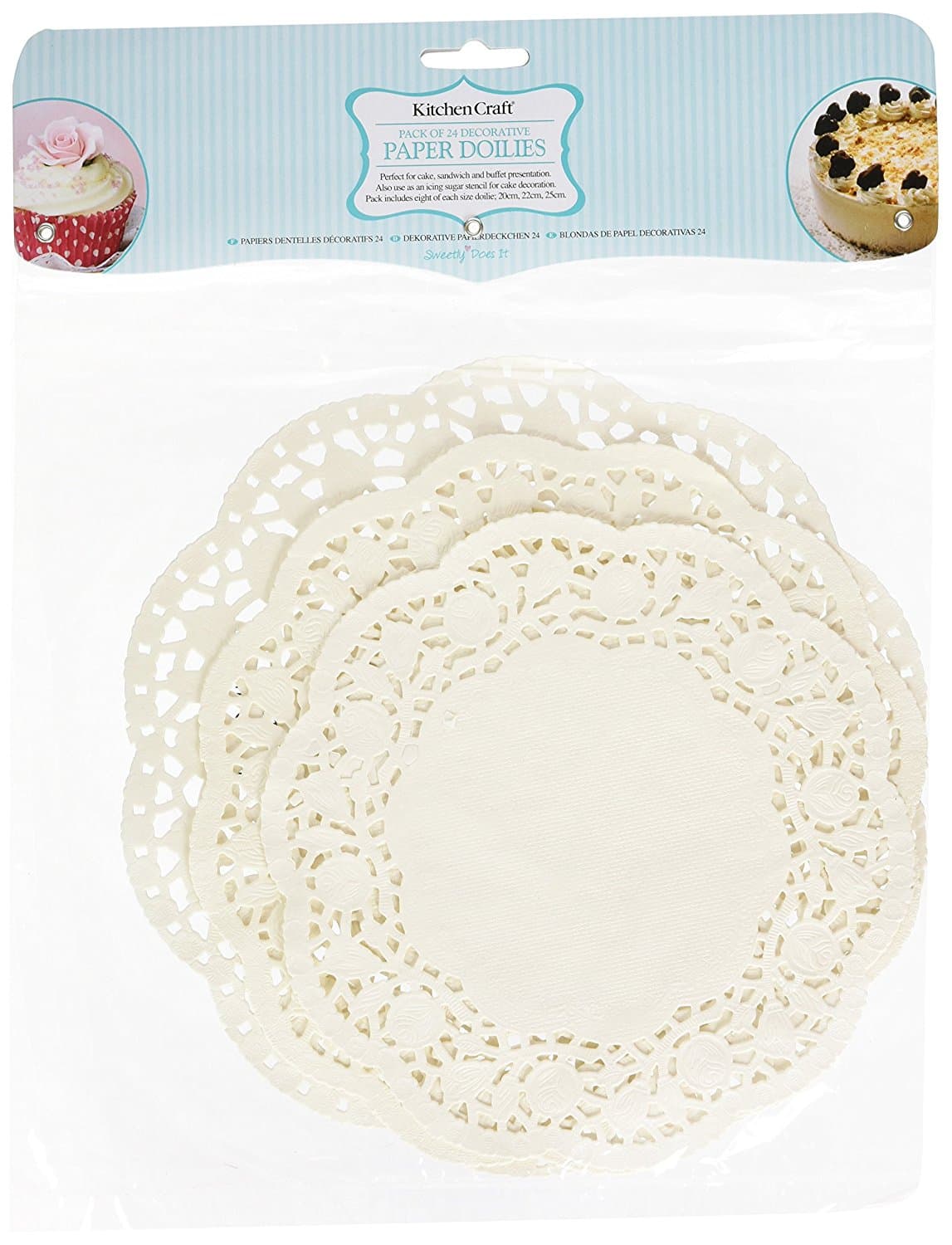 Kitchen Craft White Paper Doilies Pack of 24