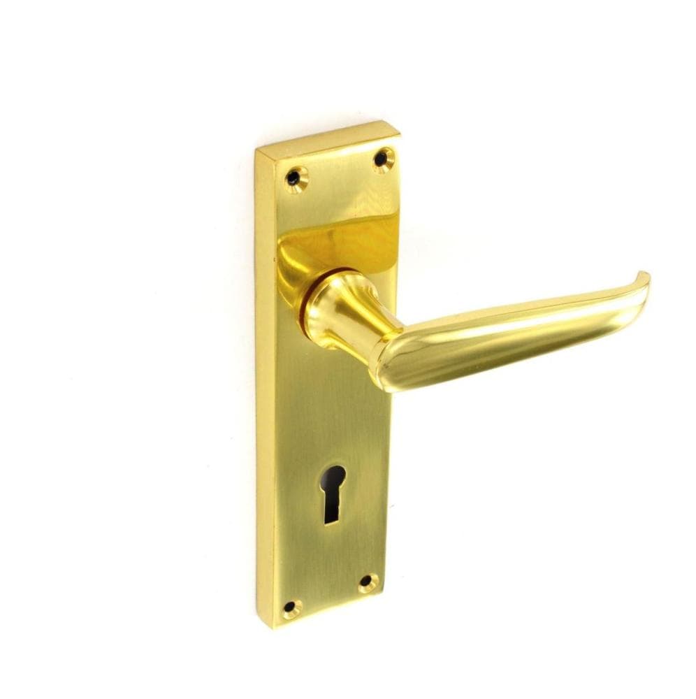 Victorian Lock Handles Brass 150mm