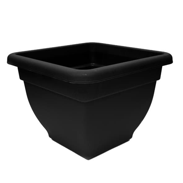 Square Bell Pot Ebony 38cm