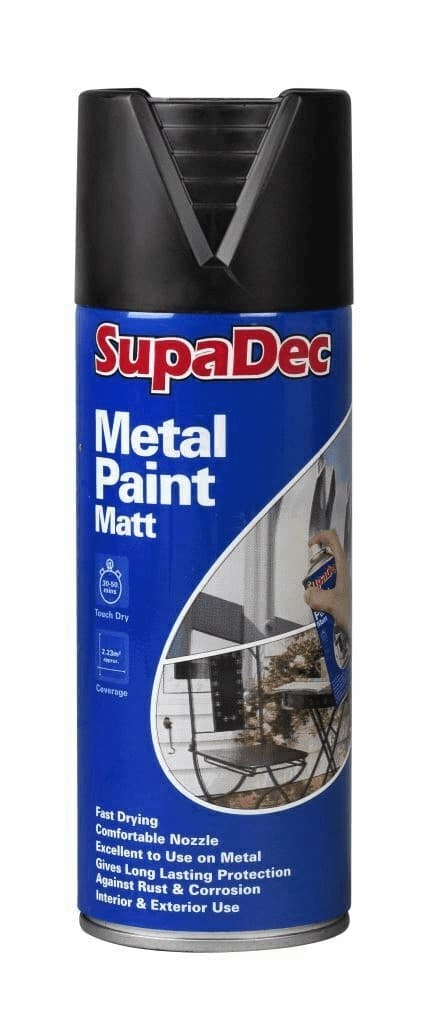 Metal Spray Paint 400ml Matt Black