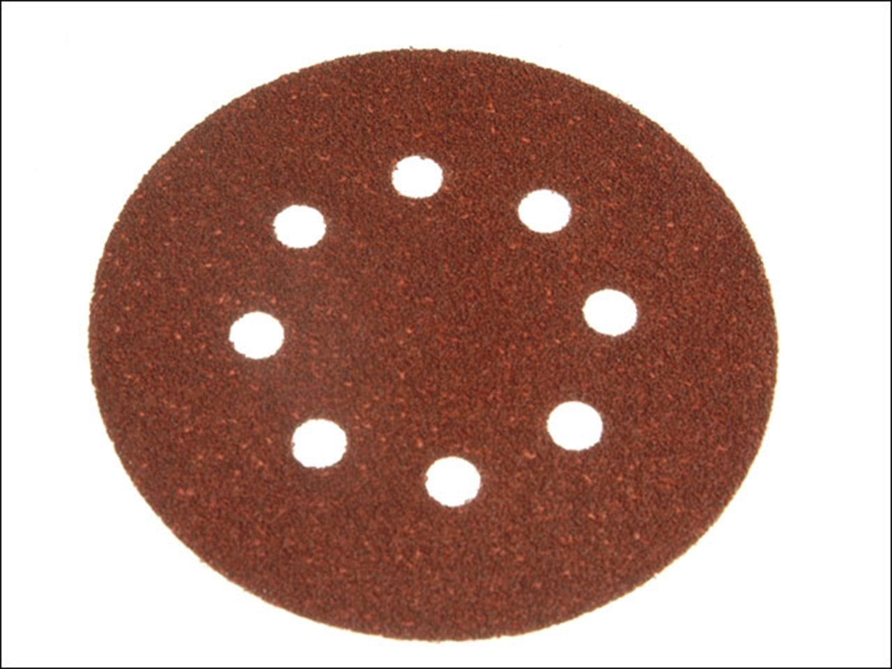 Faithfull Perforated Sanding Discs 125mm PK5 80 Grit