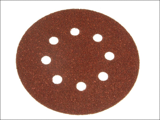 Faithfull Perforated Sanding Discs 125mm PK5 80 Grit