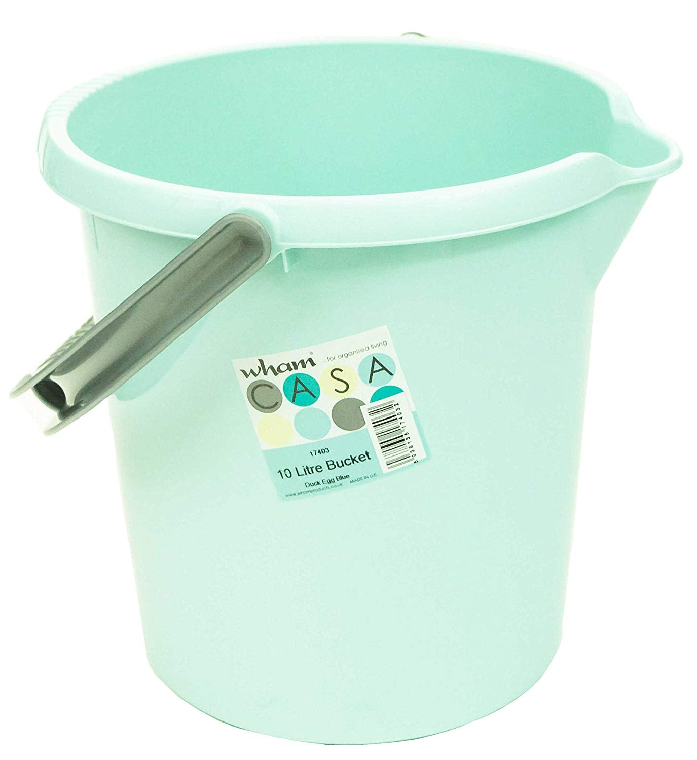 Wham Casa Household Bucket Silver 10 Litre